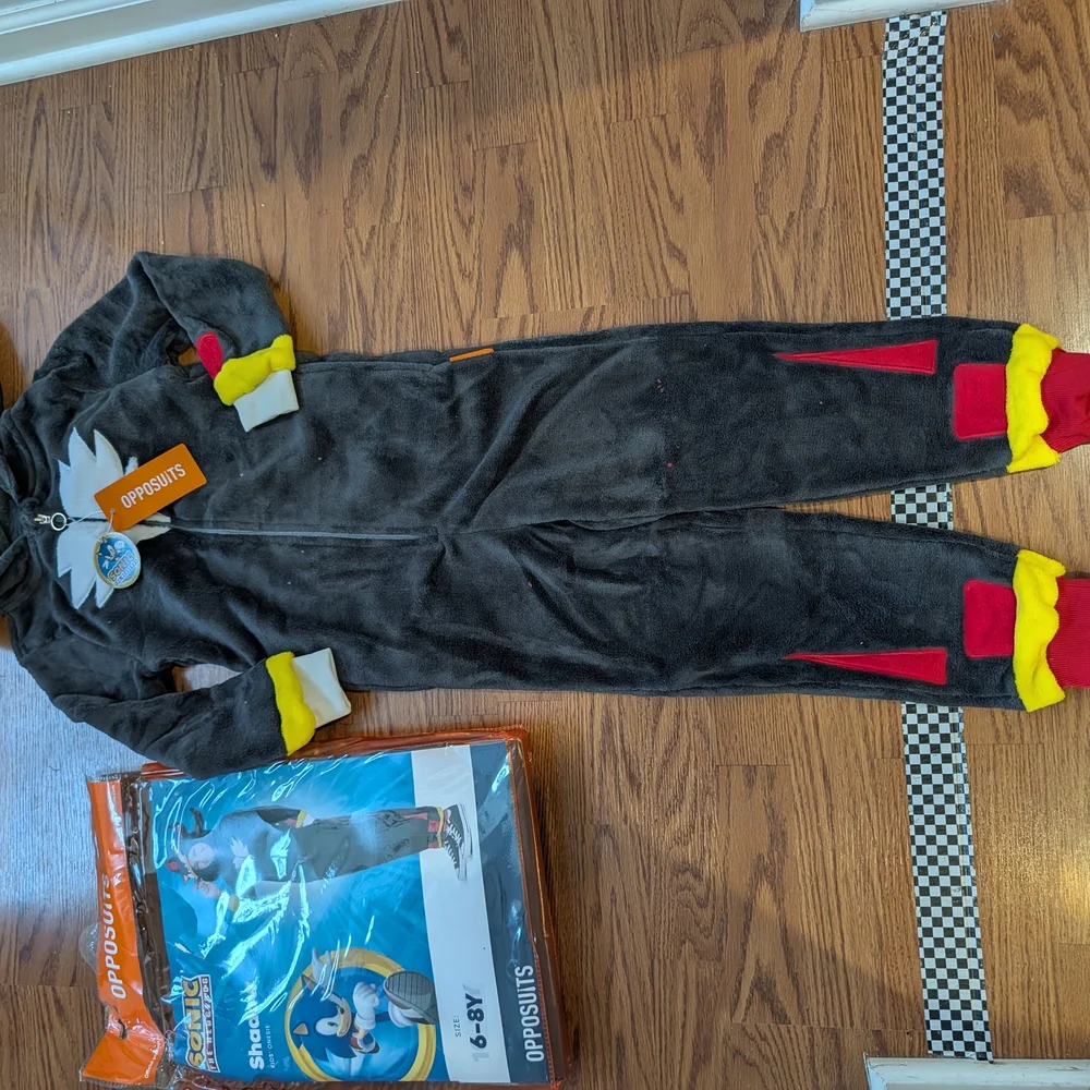 OppoSuits Kids Shadow Costume - Black and Red - Picture 2 of 3